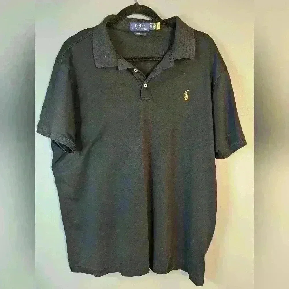 Men's black Ralph Lauren polo custom slim fit XXL